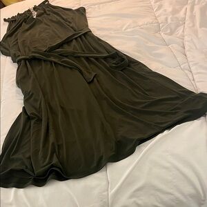 Michael Kors Elegant Olive Green Women's Dress